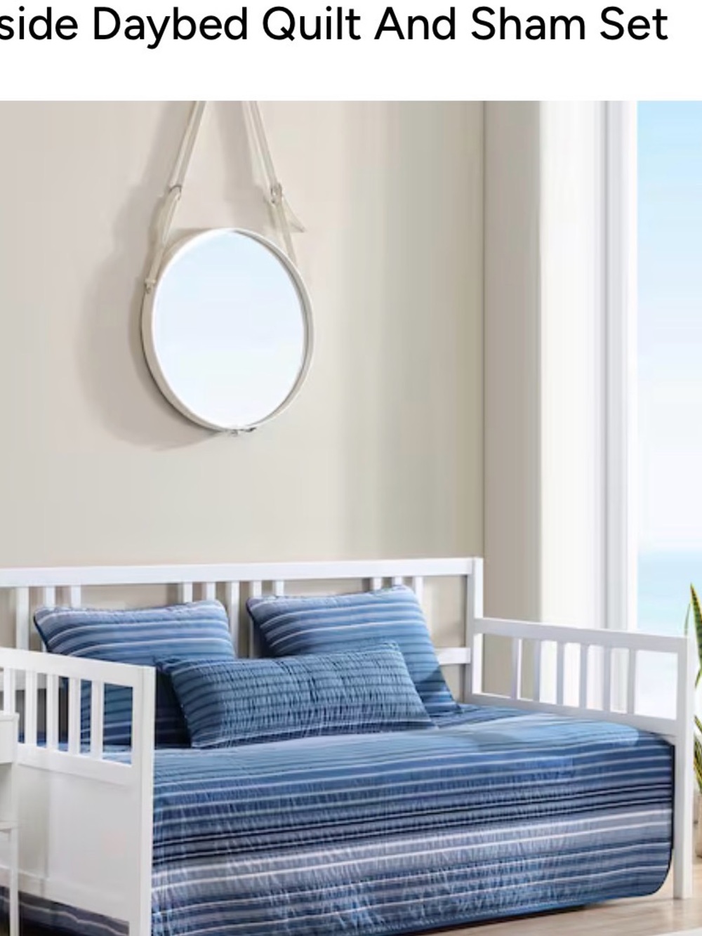 Nautica Striped Daybed Quilt and Sham Set
